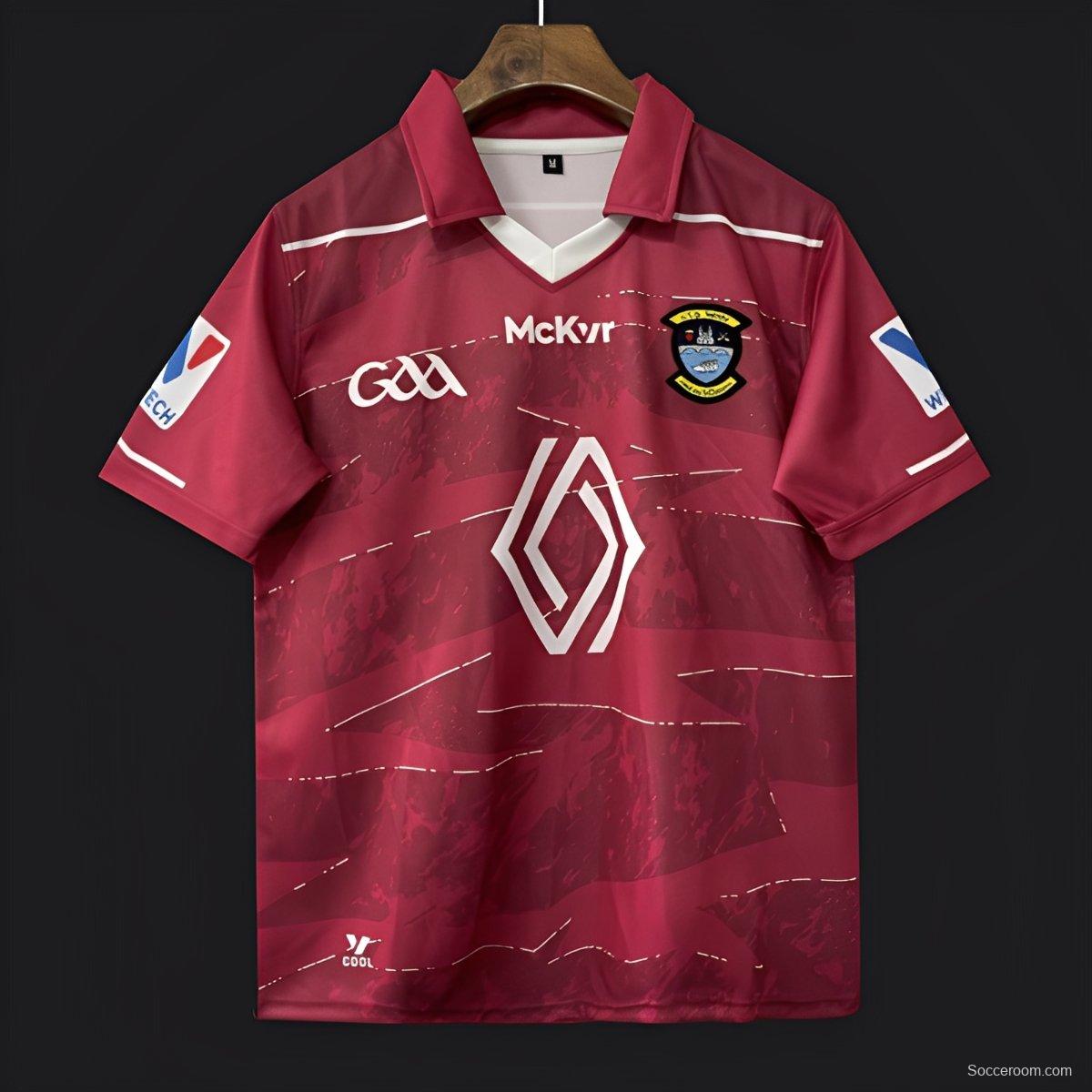 25/26 Westmeath GAA Maroon with Contour Lines Pattern Jersey