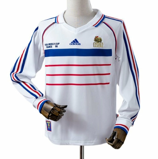 1998 Retro France Away Long Sleeve Jersey