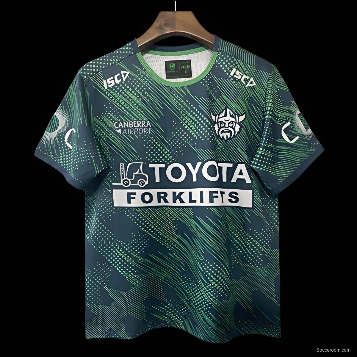 25/26 Canberra Raiders Navy with Green Digital Pattern Jersey