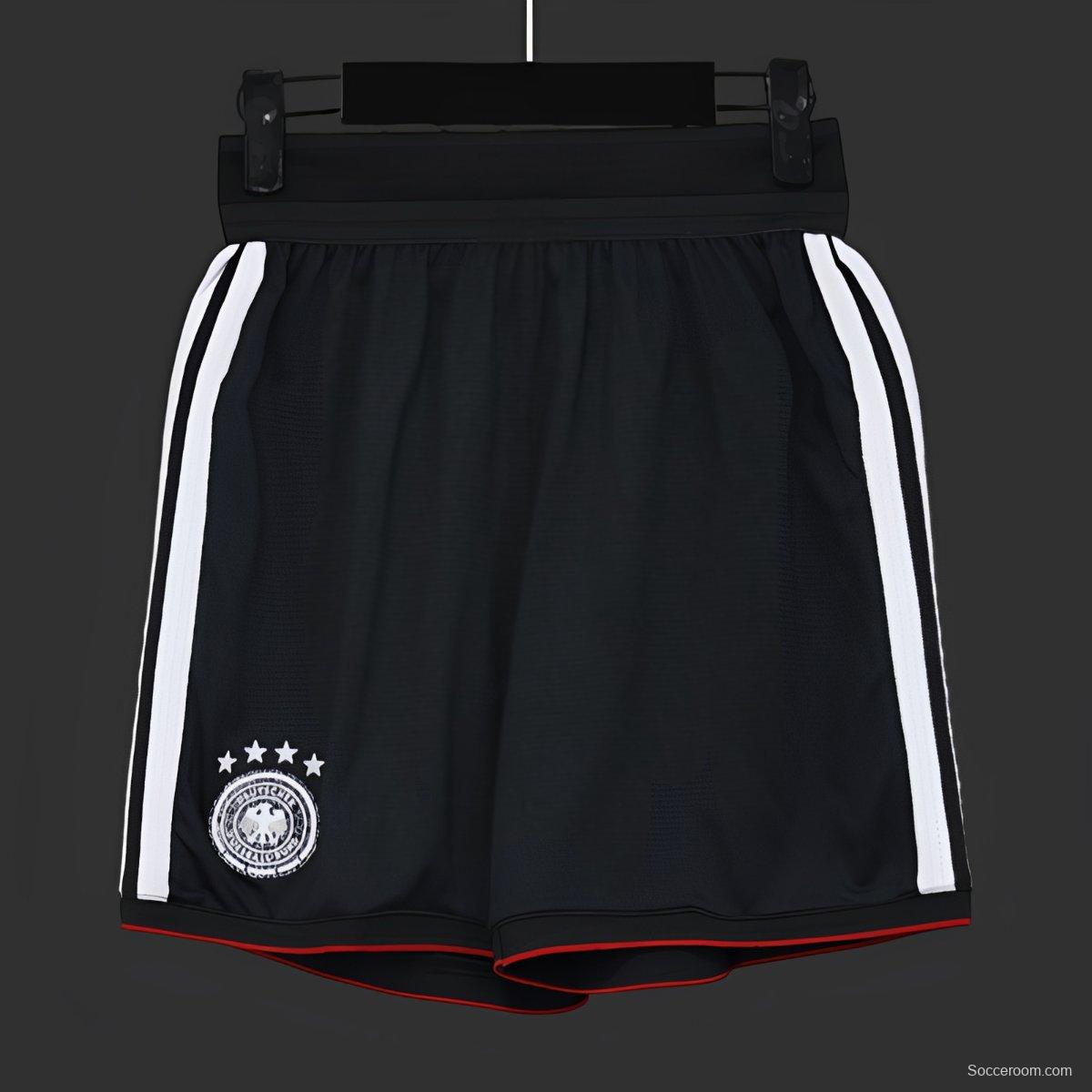 2026 Player Version Germany Black with White Stripes Shorts