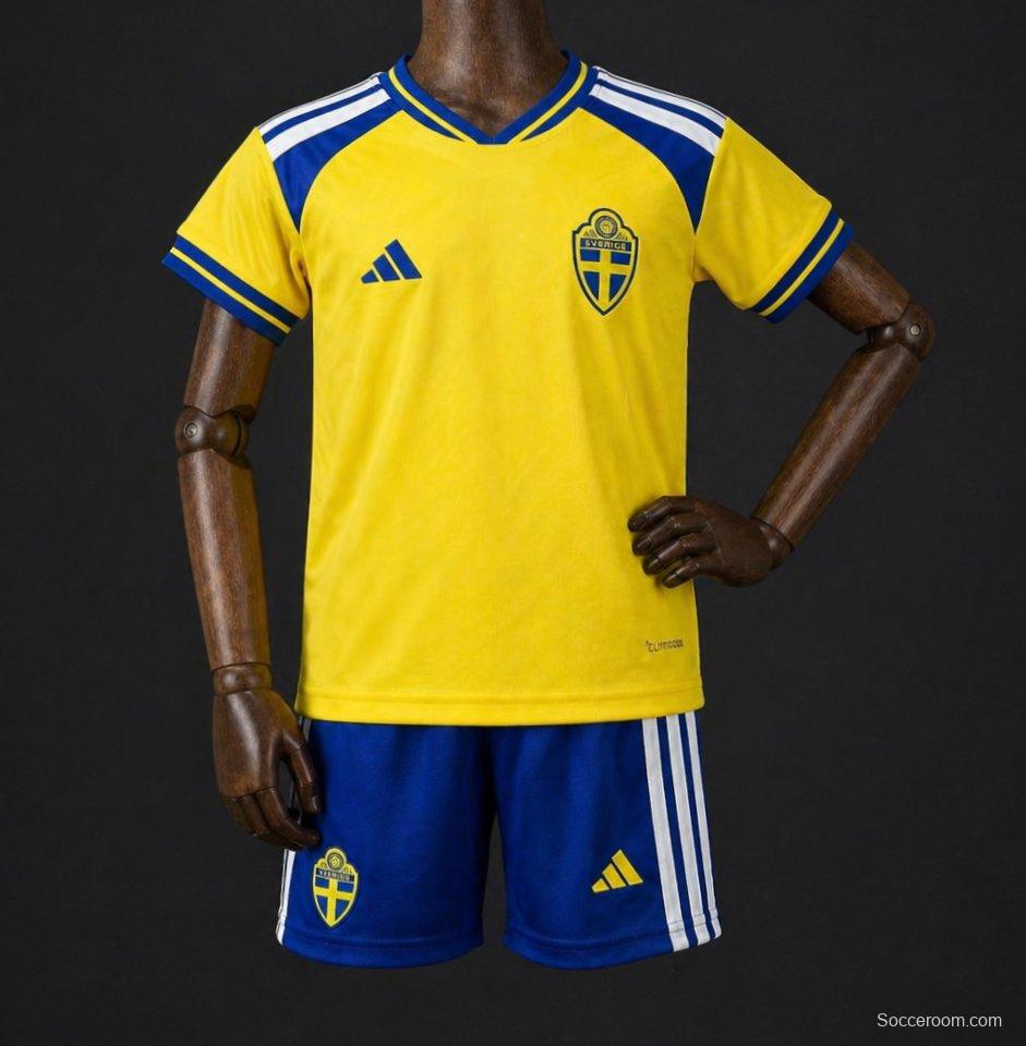 2026 Kids Sweden Home Jersey