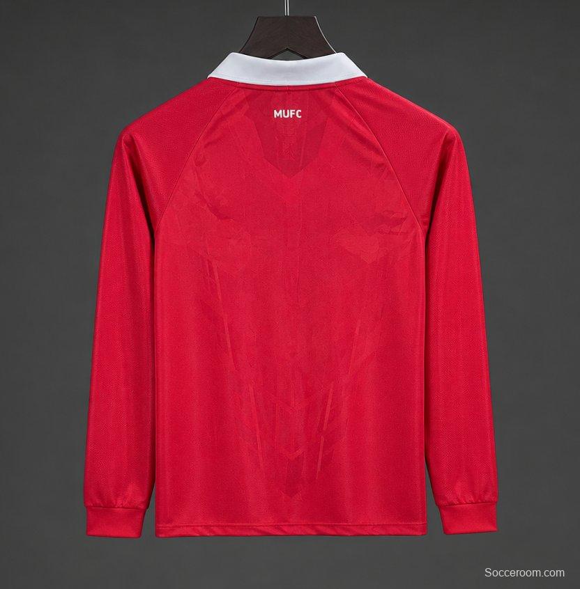 Retro 10/11 Manchester United Home Long Sleeve Jersey