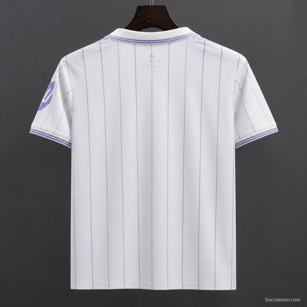26/27 Real Madrid Vintage Style White POLO Jersey