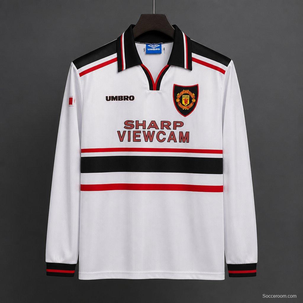 Retro 97/98 Manchester United Third Long Sleeve White Jersey