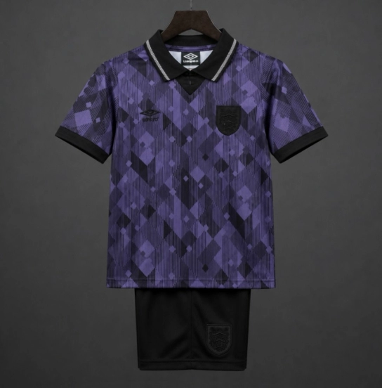 Retro 1990 Kids England Black Jersey
