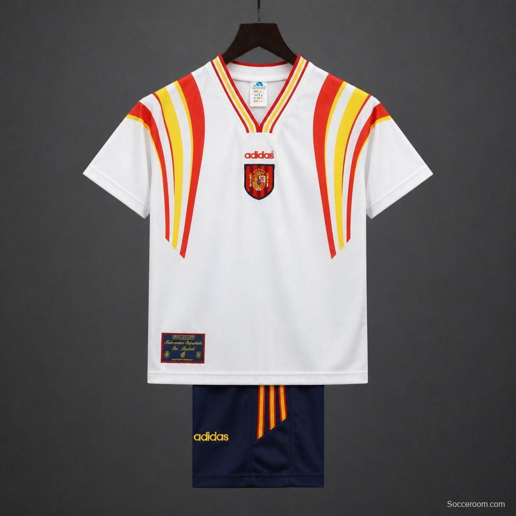 Retro Kids 1996  Spain Third WhiteJersey